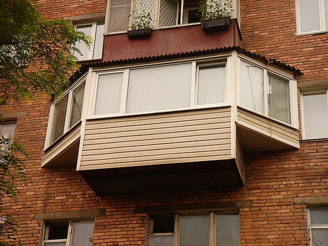 Вариант выноса балкона